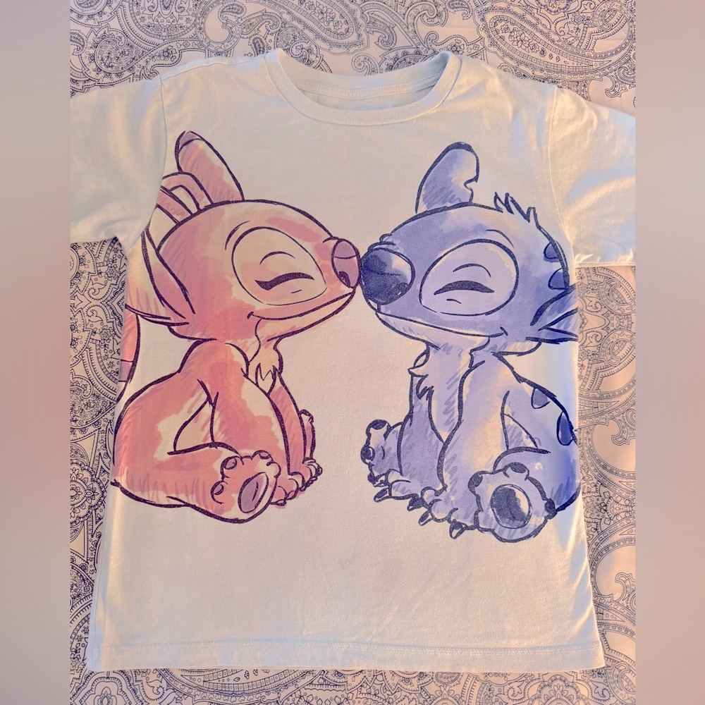 Disney Kids T-Shirt - Blue and Pink Characters